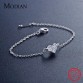 Modian 2017 New Design Real 925 sterling silver Heart CZ Bracelet Fashion Crystal Wedding Lady Classic  Romantic Jewelry
