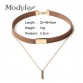 Modyle Fashion Black and Brown Velvet Choker Necklaces Jewelry For Women Gold-Color Statement Necklaces Collares Hot
