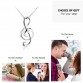 Musical Note Necklaces & Pendants Wedding Jewelry Elegant Women 925 Sterling Silver Necklace Gifts For Her (JewelOra  NE100355)