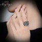 Mytys Brand  Black Rings for Women Pave Setting Black Marcasite Blink Ring 2017 Fashion Design R1808