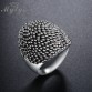 Mytys Trendy Black Retro Vintage Theatrical Design Big Ring Eye Catching Fashion Jewelry Chunky Ring 2017 New Arrival R1217