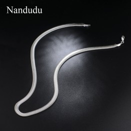 Nandudu Luxury 925 Silver Chain Necklace for Men Women 2017 New Arrival Simple Necklaces Accessories Fashion Jewelry Gift CN270