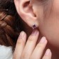 Natural Amethyst Stud Earrings for Women 925 Sterling Silver Earrings Female Small Earrings 2017 Girls Fine Jewelry Brincos 