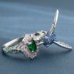 New 2017 Fashion s925 sterling silver color Ring Color Flower And Bird Design Fashion Weddings Rings Jewelry for Women Souvenirs