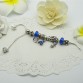 New 2017 Original Design Cinderella Dress Charm Bracelets For Women Blue Crystal Beads Fit Pan Bracelets & Bangles