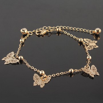 New Accessories Designer butterfly anklet bracelet women fashion beach foot chain girl love ankle bracelet on the leg jewelry