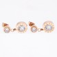 New Design Fashion Top Quality Cute Zircon Stud Earrings Titanium Steel Roman Numerals Earrings For Women Best Valentine Gift