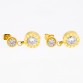 New Design Fashion Top Quality Cute Zircon Stud Earrings Titanium Steel Roman Numerals Earrings For Women Best Valentine Gift