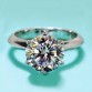 New Design Women Engagement Jewelry 925 sterling Silver 7mm 5A Crystal Zircon 5A Zircon stone Female Wedding Finger Rings