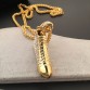 New Iced Out Fashion Necklace Yellow Gold Filled Clear Rhinestone Shoe Pendant Necklace Men Bling Hip Hop Jewelry 29.5"