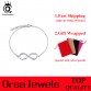 ORSA JEWELS 2017 AAA Brilliant Austrian CZ Infinity Design Silver Color Bracelet for Women/Lover Fashion Jewelry Gift OB41