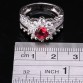 Outstanding Round Rosarot Puchsia Red Gems Garnet 925 Sterling Silver Women's Party Jewelry Rings US# Size 6 7 8 9 S1573