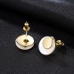PAG&MAG Brand 2017 New popular 925 Sterling Silver Round Shell Pearl Stud Earrings For Women Party Jewelry Accessories 