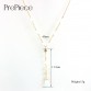 PrePiece Gold Color Moonstone Imitation Pearl Pendant Beaded Necklace 2017 New Design European Jewelry For Women Bijoux PN0671