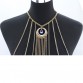 Rhinestone Chain Necklace Tassel Women Statement  Necklaces 2017 boho summer fashion jewelry