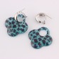 Sehuoran Drop Earrings For Woman New Trendy Designer Tiger Pattern Four Leaves Dangle Earrings Bohemian Pendants Jewelry Gifts