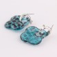 Sehuoran Drop Earrings For Woman New Trendy Designer Tiger Pattern Four Leaves Dangle Earrings Bohemian Pendants Jewelry Gifts