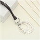 Shineland 2 layer Retro Long Necklace Women New Trendy Fashion Jewelry Artificial Leather Rope Double Circles Necklace & Pendant
