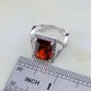 Square Shaped Red Garnet Zircon White Cubic Zirconia 925 Silver Jewelry Sets For Women Earrings/Pendant/Necklace/Bracelet/Ring