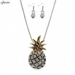 Summer Pineapple Necklace Hippie Nature Minimalist Necklace Tropical Fruit Jewelry Gift Ideas Indian Native American Jewelry 