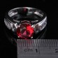 Superb Rosarot Puchsia Red Gems Garnet 925 Sterling Silver Women's Party Jewelry Solitaire Rings US# Size 6 7 8 9 S1802
