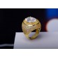 TT Fashion New 2017 High quality Jewelry Round Cubic Zirconia Gold-color Lead free Brass Engagement rings for women