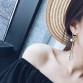 Trendy Ab Design Marble Long Earrings For Women 2017 Round Circle Fashion Jewelry Wholesale Cute Gift