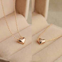 Trendy Tiny Heart Statement Pendant Necklace Women Gold Color Chain Lover Choker Collar Lady Girl Gifts Bijoux Fashion Jewelry