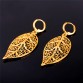U7 Big Vintage Leaf Earrings Women Jewelry Gift Silver/Gold Color Dropshipping Hollow Brincos Bohemian Long Drop Earrings E707