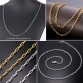 U7 Brand DIY Chains Necklace For Pendant Men/Women Jewelry Gold Color Stainless Steel 3MM/2MM Twisted Rope Chain Wholesale N401