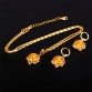 U7 Indian Jewelry Set Dubai Gold Color Jewelry Trendy Party Flower Earrings And Necklace Set For Women Gift S694