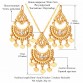 U7 Tassels Moon Drop Earrings And Maxi Necklace Sets Gold/Silver Color Vintage Indian Costume Ethnic Jewelry Set For Women S624