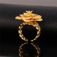 U7 Vintage Big Bracelets Cuff Bangles And Ring Set Gold Color Exquisite Pattern Flower Jewelry Set For Women Wedding Gift S561 