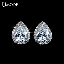 UMODE Fshion Water Drop Design Top Quality Earrings Cubic Zircon Stud Earring for Women Boucle D'oreille Pendientes Mujer UE0026