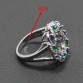 Unique Blue  Green Cubic Zirconia 925 Sterling Silver Women Jewelry Set Ring Size 6/7/8/9/10 Free Gift  Box T294