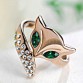 VOGEM Fox Rings Jewelry Rose Gold Color Paved Austrian Crystals Full Size Sexy Animal Rigs For Women Top Quality Wholesale 