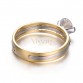 VOGEM White Zirconia Finger Ring 18 K Plating Gold Simple Round Elegant Single Crystal Ring Jewelry Wife Birthday Christmas Gift