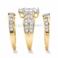 Vecalon Classic Jewelry Marquise Cut 2ct 5A Zircon cz  Wedding Band Ring Set for Women 14KT Yellow Gold Filled Enagement ring