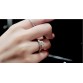 Vecalon fashion ring wedding band ring set for women 1ct 5A Zircon cz ring 925 Sterling Silver Female Engagement Finger ring