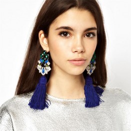 Vedawas 2017 New Fashion Statement Jewelry Long Tassel Earrings For Women Trend Wedding Dangle Drop Earrings xg029