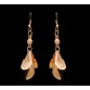 Vintage Gold Color Tassel Leaf Jewelry Sets for Women Party Jewellery Pendant Necklace Long Drop Earrings Indian Jewelry Sets