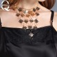 Vintage Long Statement Necklace Gold Color Silver Color Round Flower Women Necklaces & Pendants Jewelry 