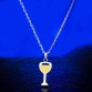 WAWFROK 2017 Fashion Women Red  Wine Glass Necklace Pendant Stainless Steel Hook Necklace Unique Design Jewelry