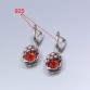 Wedding Jewelry Set 925 Sterling Silver Flower Red Garnet White Crystal Women Earrings Ring Necklace Pendant Bracelet Z13