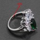 Wonderful Green Zircon White Crystal 925 Sterling Silver Women Wedding Jewelry Set Ring Size 6/7/8/9/10 Free Gift  Box T299