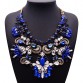XG284 2017 New Design Vintage Necklaces & Pendants Multi-color Crystal Statement Necklace Crystal Flower Pendant Pearls Jewelry