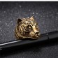 XINYAO 2017 New Fashion Punk Animal Lion Head Ring for Men Unique Gold Color 316L Stainless Steel Tiger Rings Men Party Jewelry