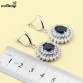 XUTAAYI Blue Cubic Zirconia AAA Quality 925 Silver Jewelry Sets For Women Classy Wedding Necklace/Rings/Earrings/Bracelet