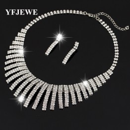 YFJEWE Women's Jewelry mystic Simulated Silver plated Pendant Angel Jewelry Sets Womens Artificial Necklace earring Set N159