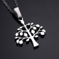 ZORCVENS Necklaces Tree of Life Pendants for Men Women Christmas Necklace Pendant Silver & Gold-color Stainless Steel Gifts